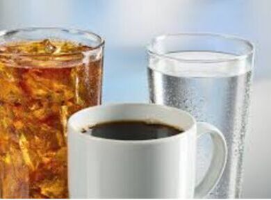 water, coffee or tea