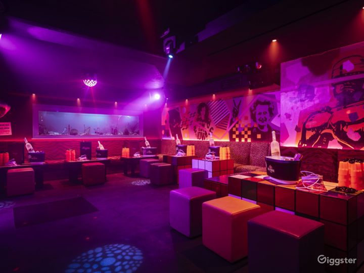 80s Themed Venue Space with Rubik Cube Tables Photo 5