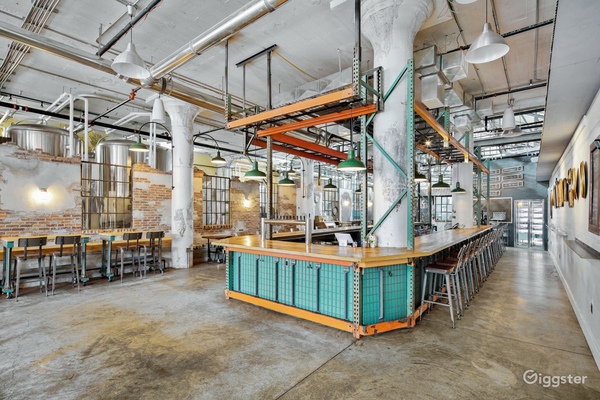 Brewery, Taproom, & Beer Garden industrial charm! Rent this location