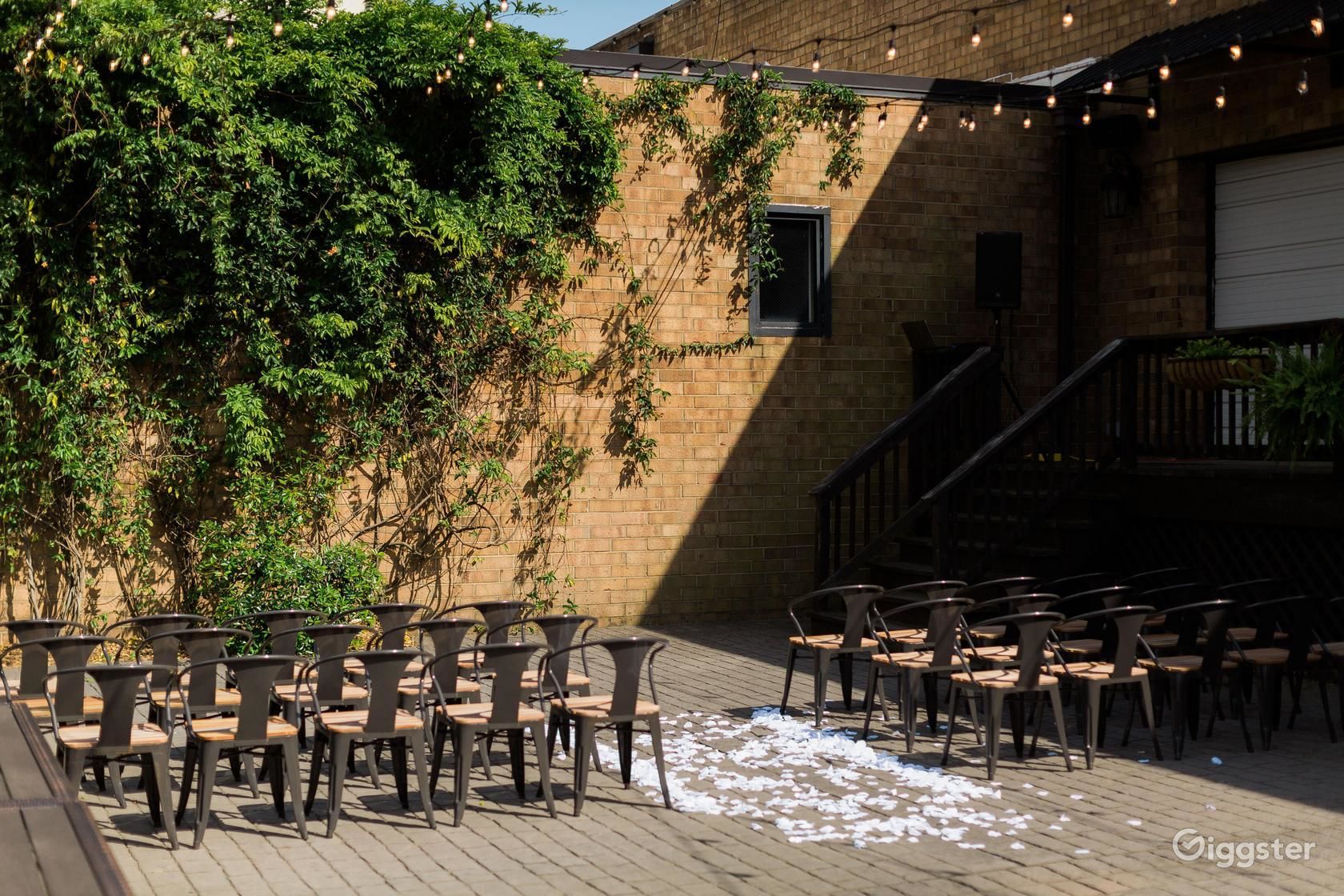 Elegant Brewery Patio in Charlotte Rent this location on Giggster