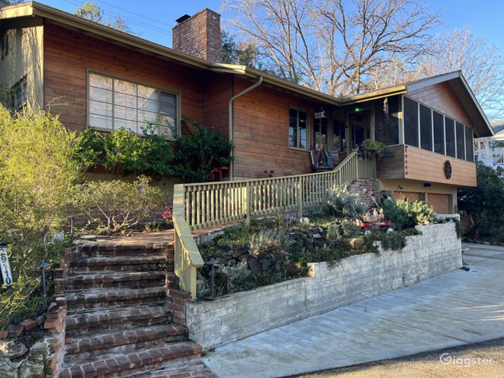 Front stairs and walkway up to house.