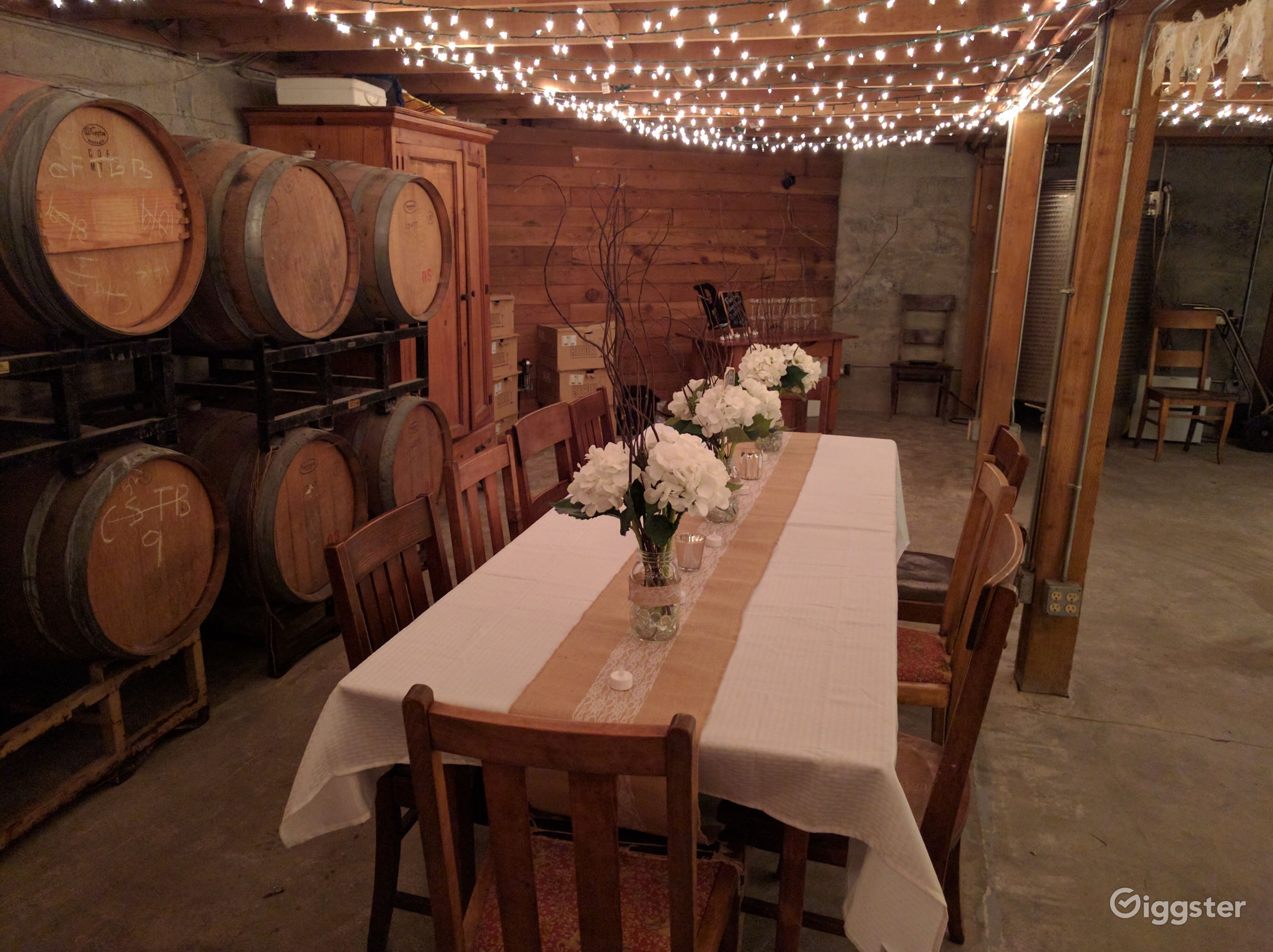 Winery Barrel Room Rent this location on Giggster