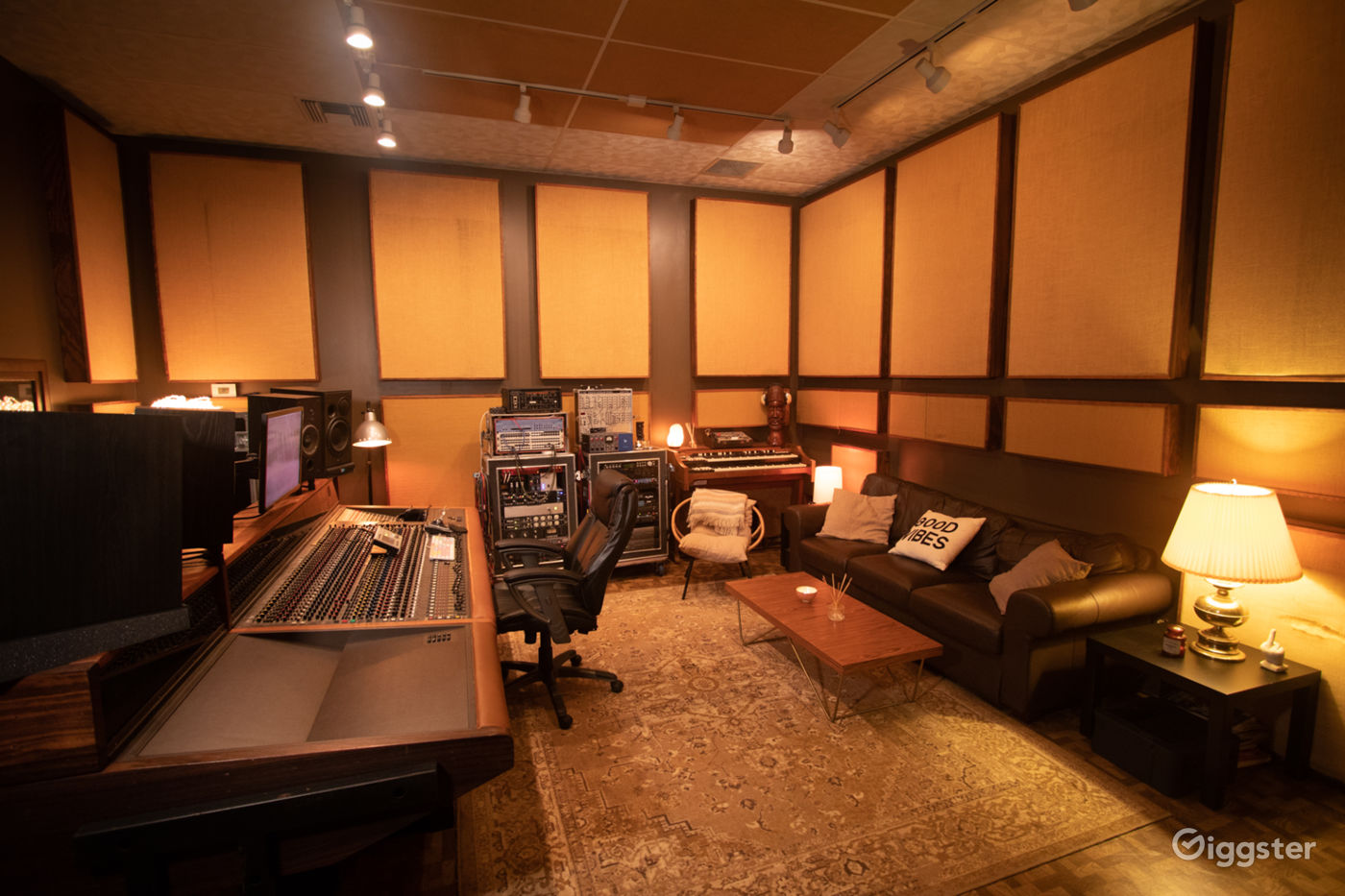 Vintage recording studio with grand piano Rent this location on Giggster