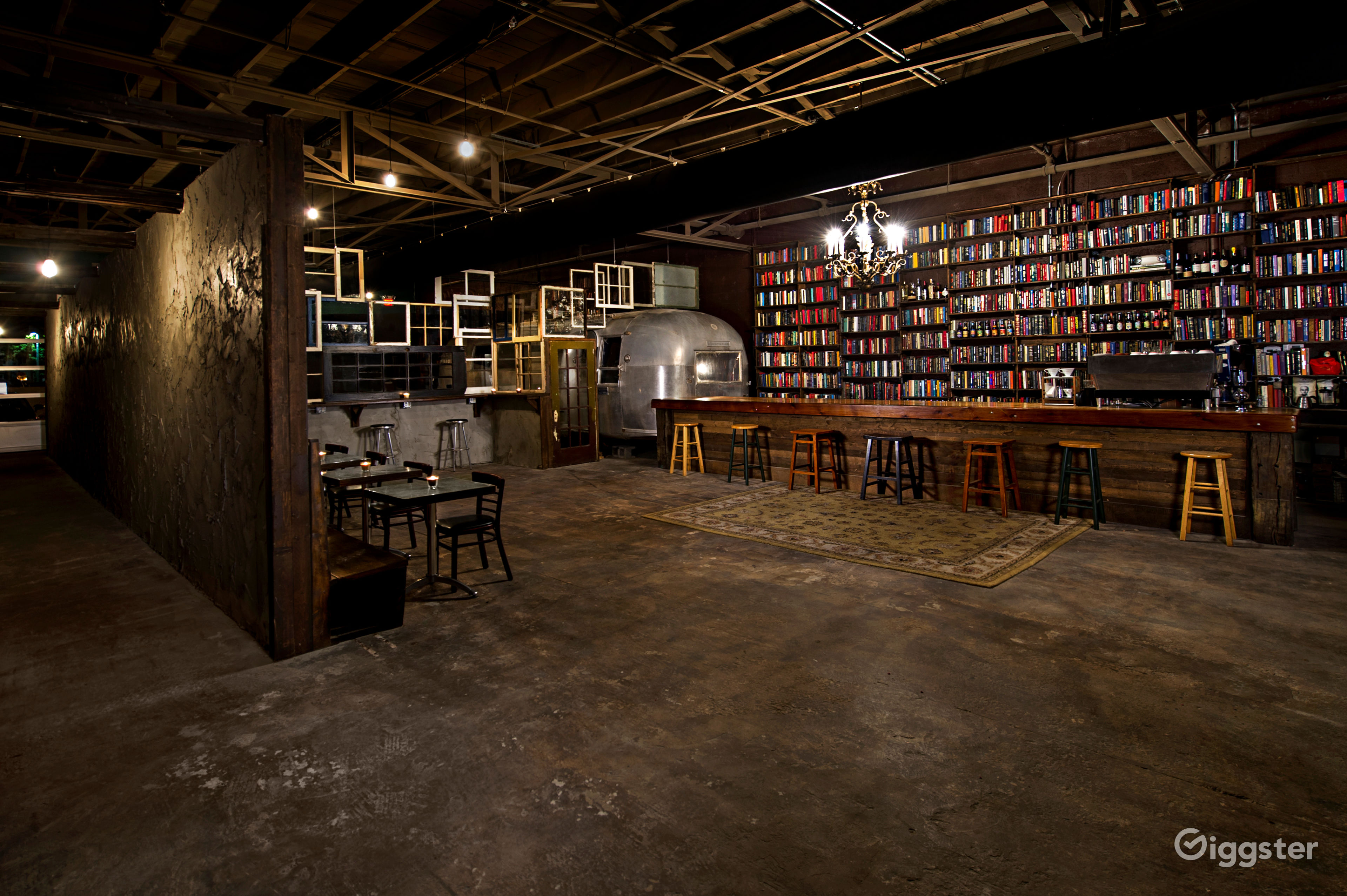 Rare Speakeasy Bar and Lounge with bookshelf Wall Rent this location