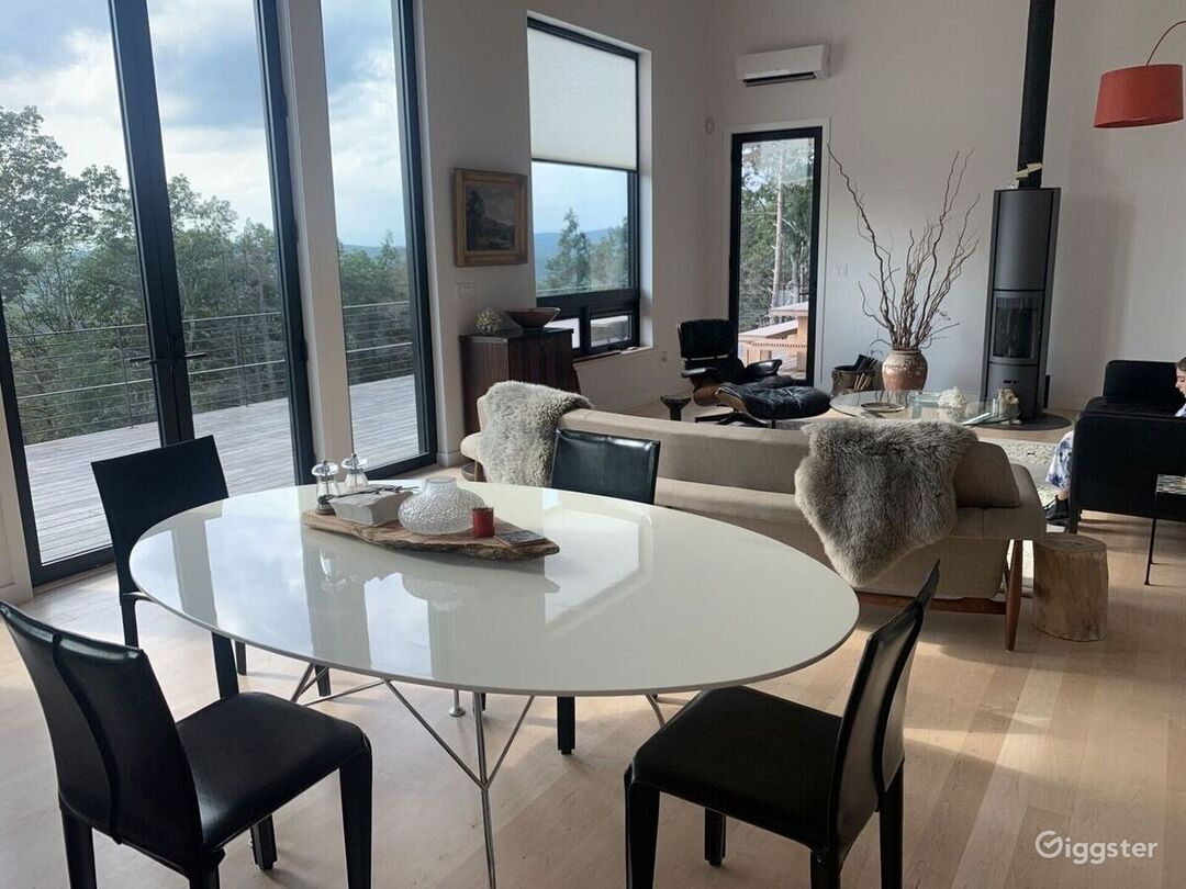 Living room and dining area