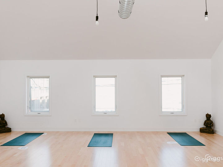 The Moon Room features large windows that over look Ossington Avenue