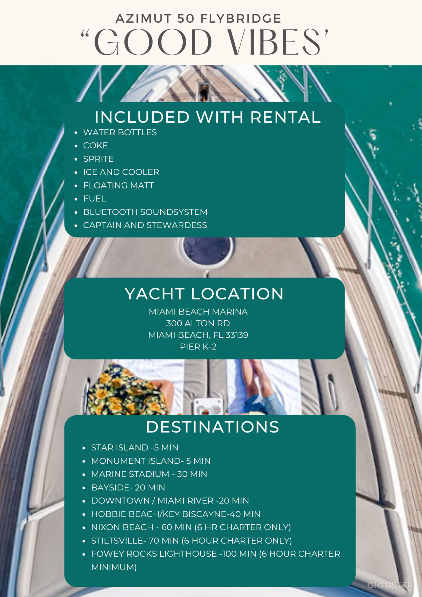 Rent a Luxury 52ft Yacht in the Heart of Miami ! Rent this location on Giggster