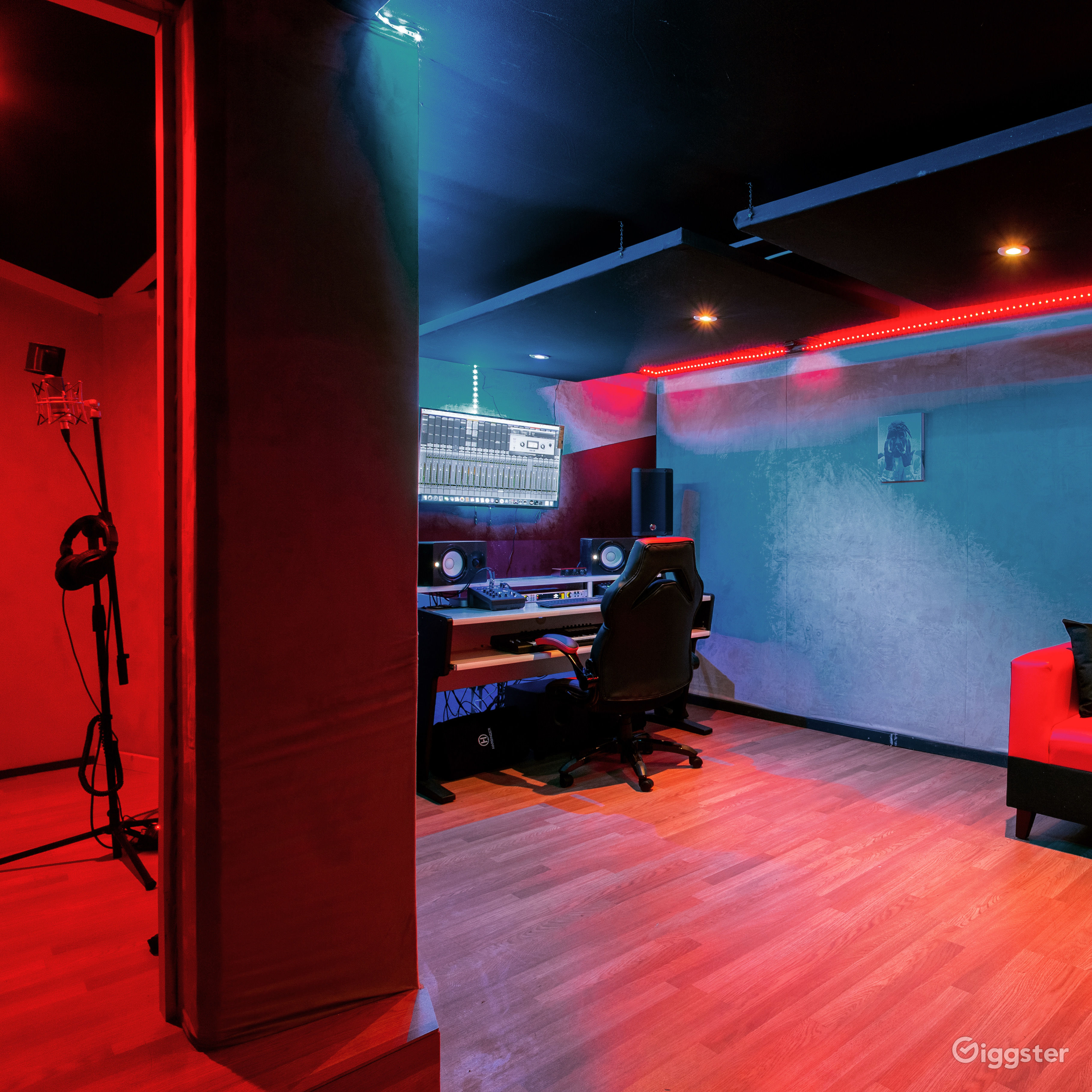 Empty Recording Studio Space For Rent Los Angeles - b532rsb
