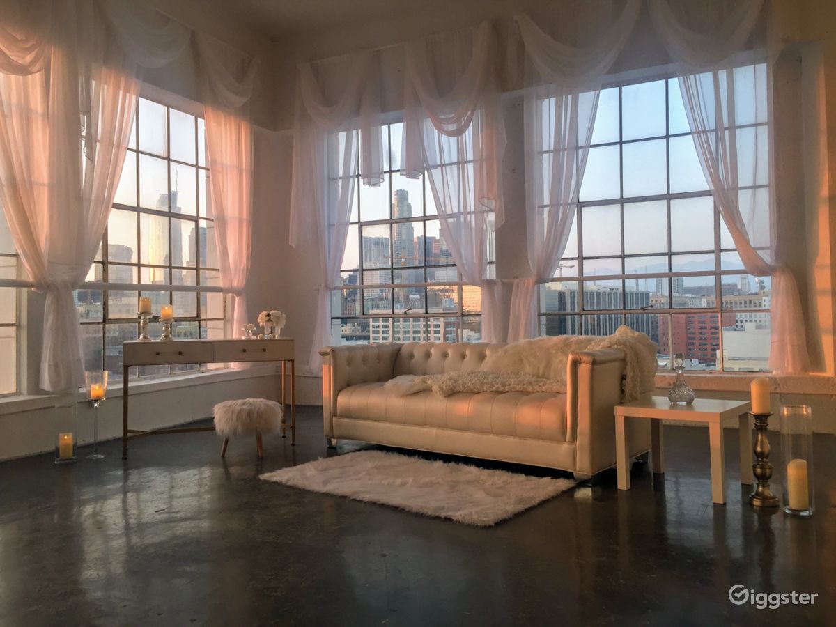 rent downtown la skyline view penthouse 4800 sf film studio loft