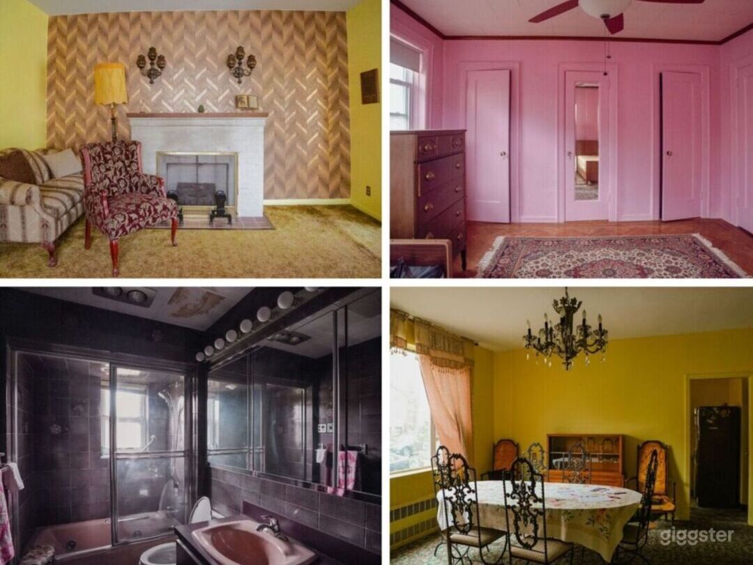80s Retro Pink/White Furnished House Photo 1