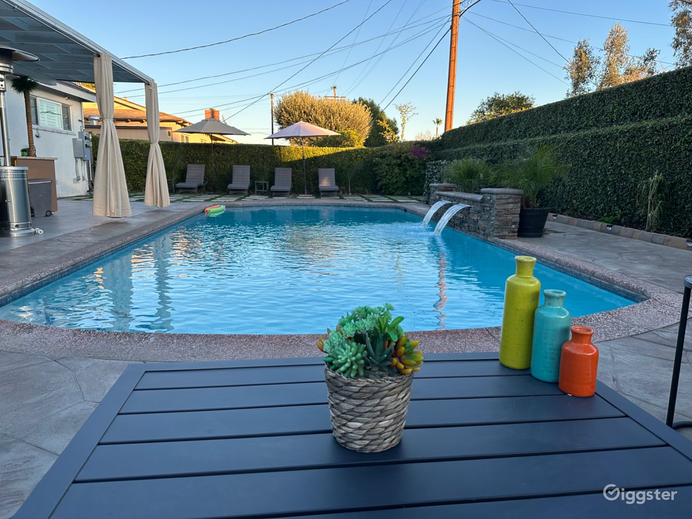 Spacious Outdoor Party Space With Sparkling Pool Rent this location on Giggster