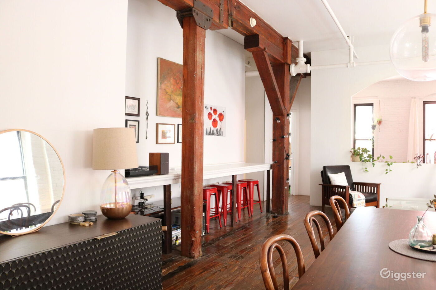 Stylish Red Hook Loft w/ Exposed Columns & Beams Rent this location