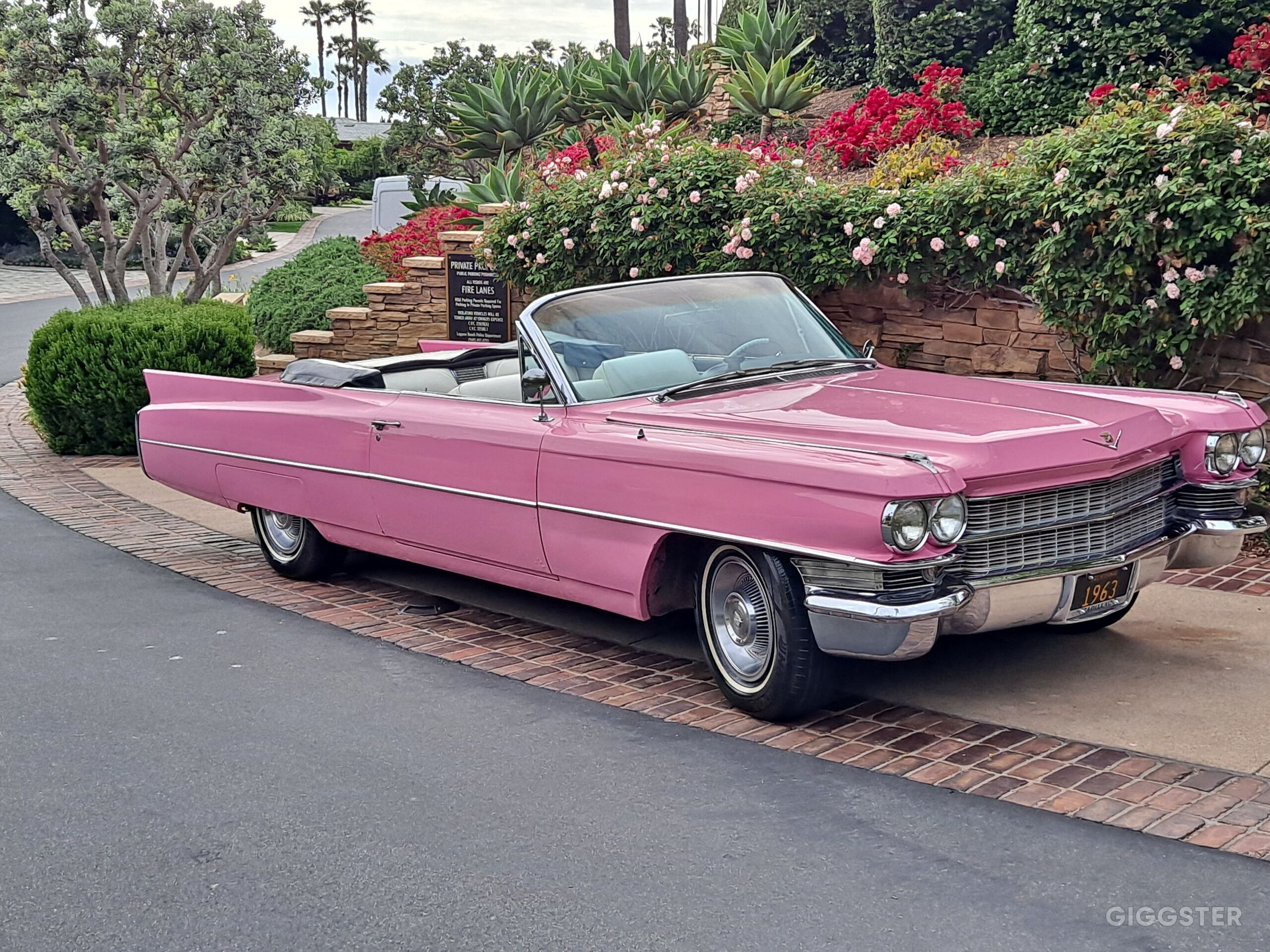 Rent Pink Cadillac Convertible | 1963 Classic Car for Filming