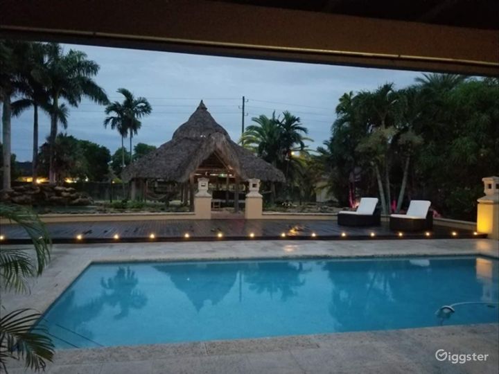 TROPICAL home with LAZY RIVER & A POOL Rent this location on Giggster