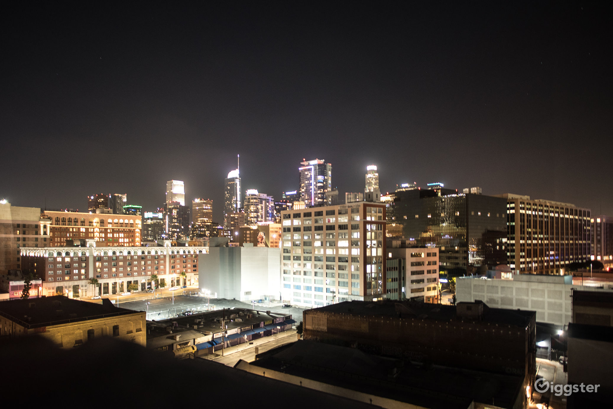 Skyline Rooftop with DTLA view 12,000sf Rent this location on Giggster