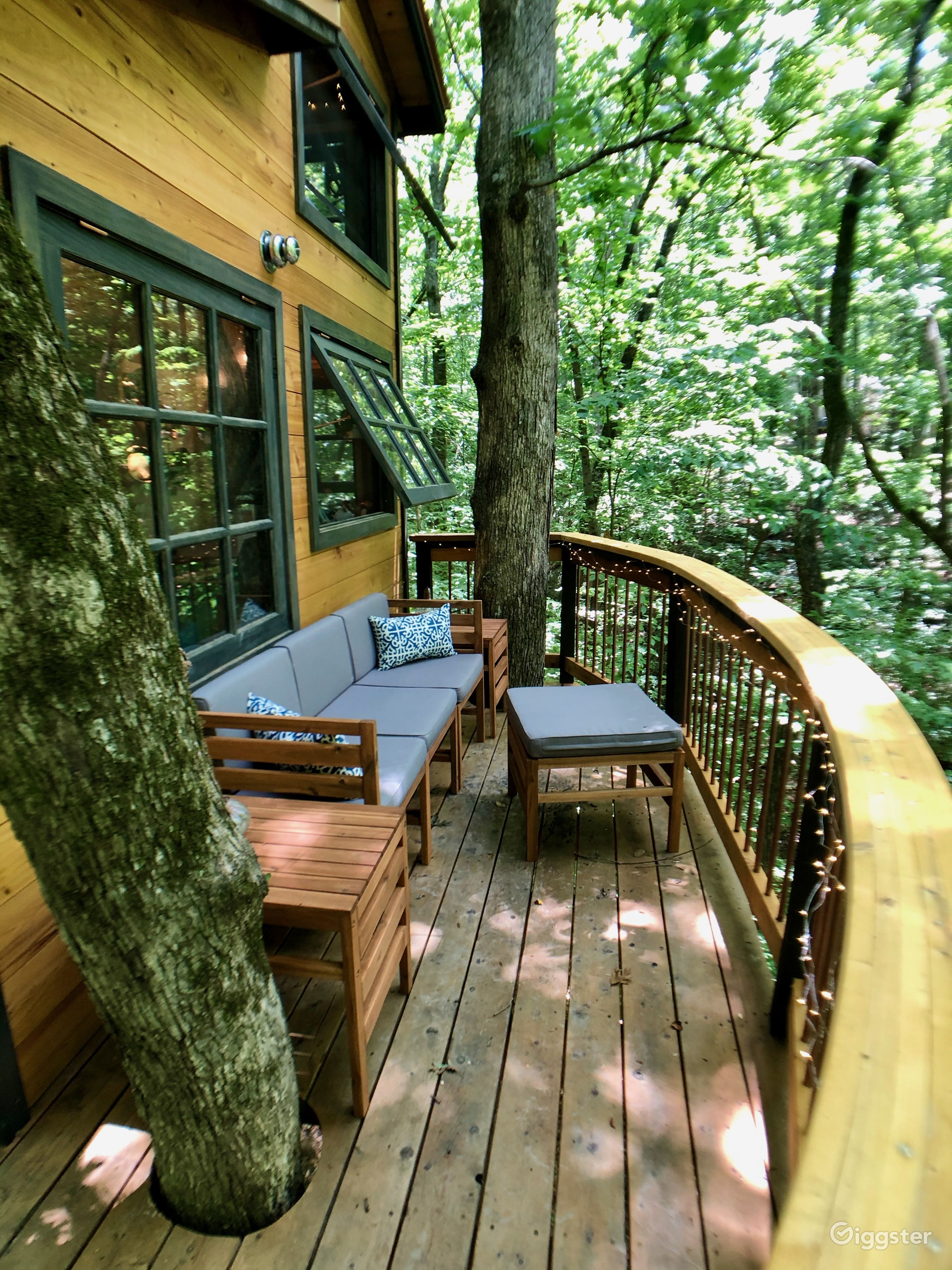 Rustic Tiny Home Treehouse Hidden in Forest | Rent this location on ...