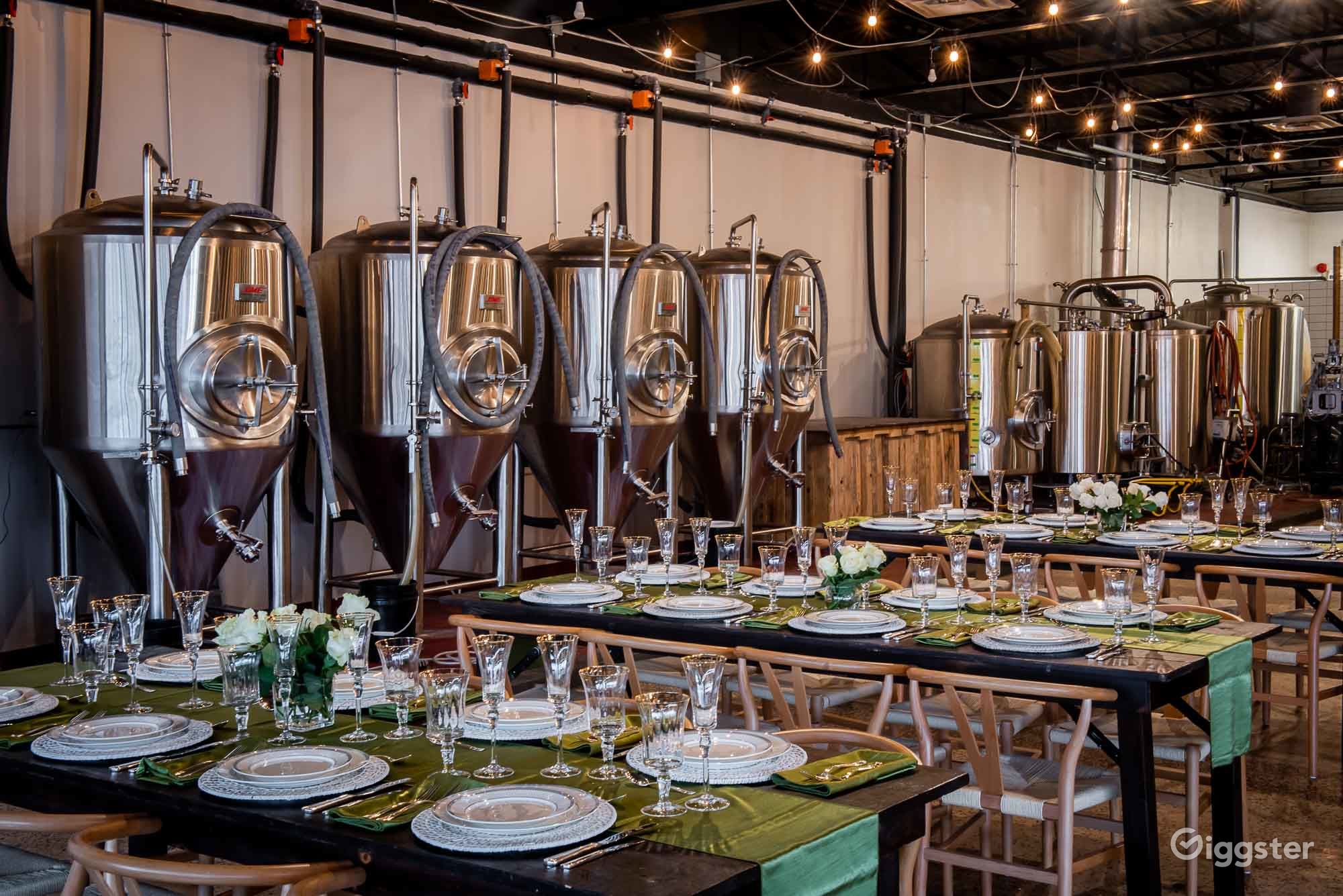 Modern Brewery Space with Exposed Brewing Vessels Rent this location