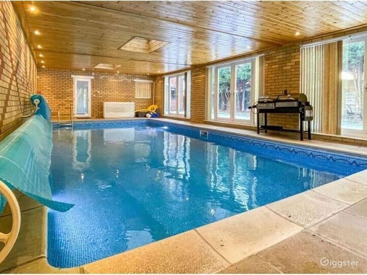 Large 7 bedroom indoor pool house | Rent this location on Giggster