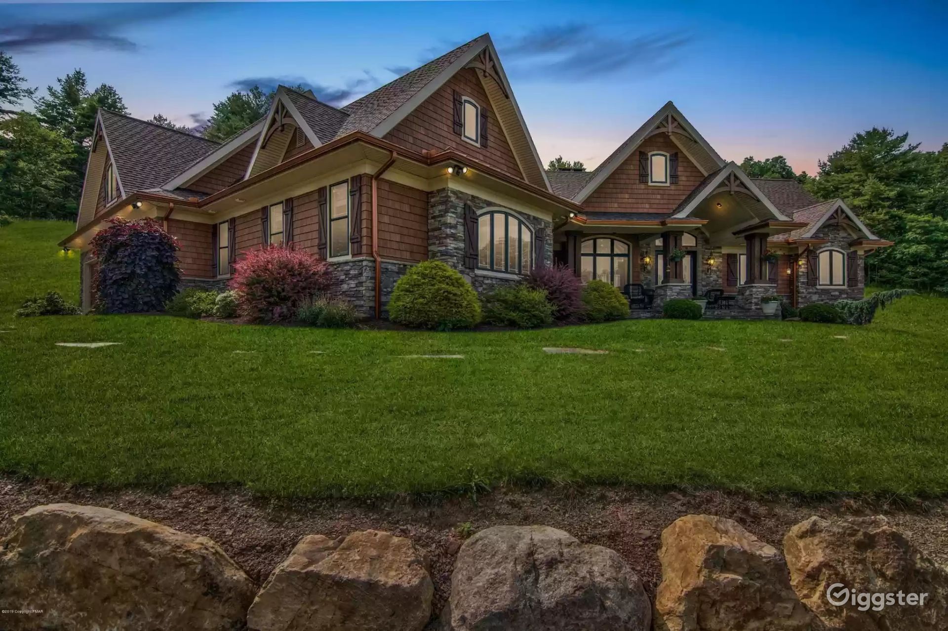 Custom built estate on 28 acres in the Poconos Rent this location on