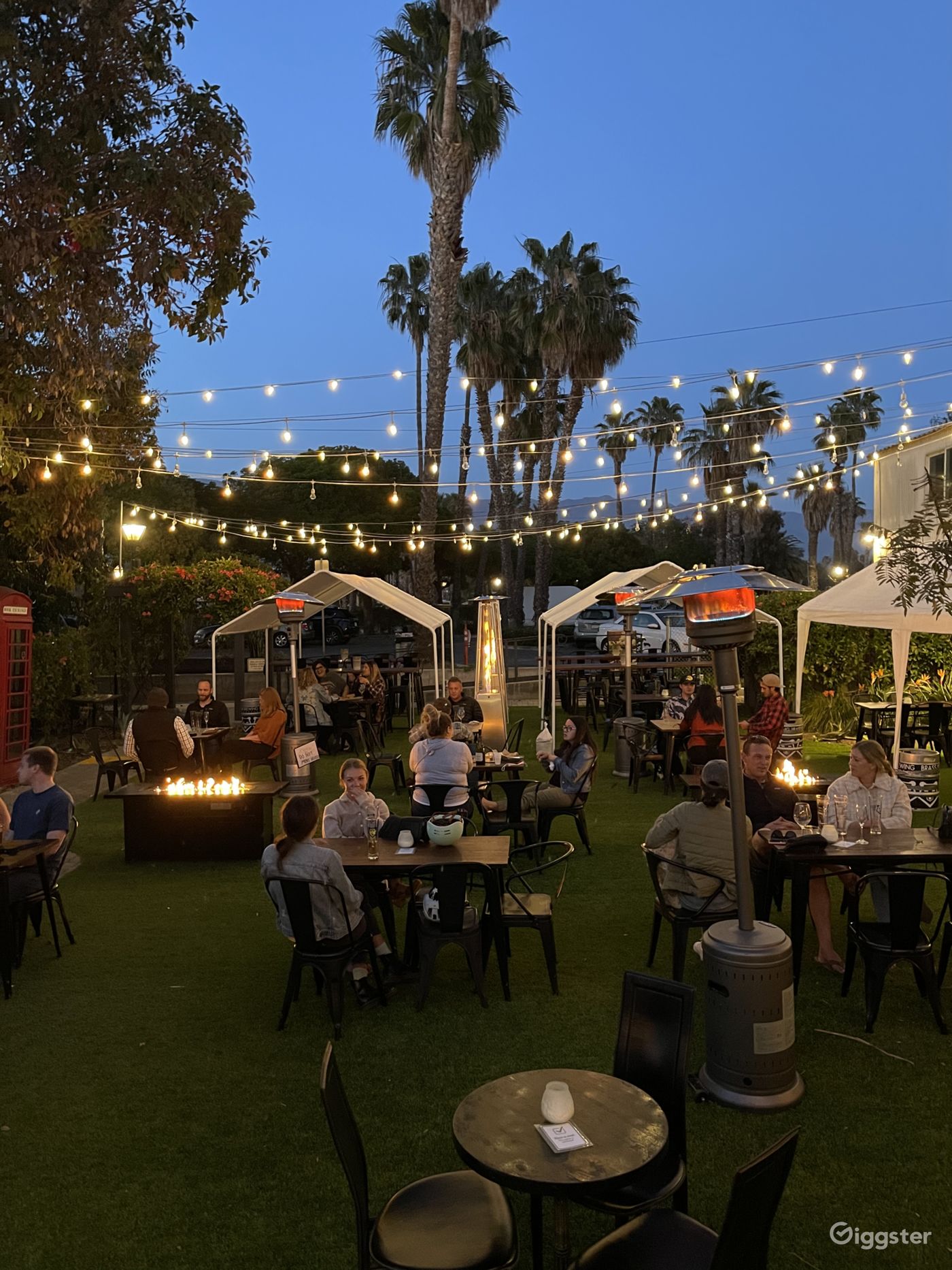 Outdoor Beer Garden w Murals, Lighting, near Beach Rent this location