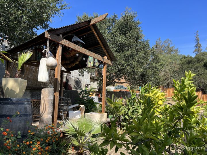 Orchard bar in the young citrus orchard