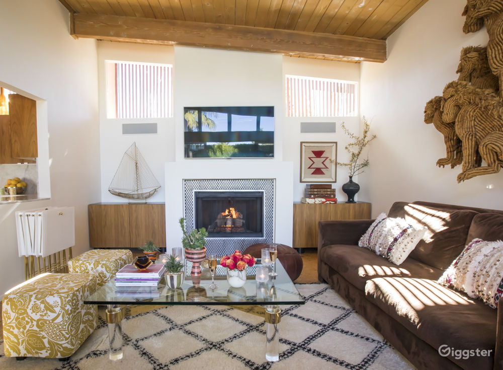 Mid-Century Moroccan-Style Pink Palm Springs House | Rent this location