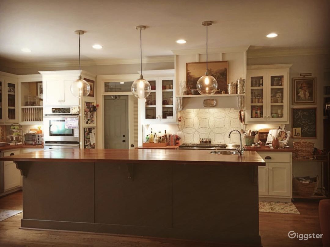 Large kitchen with island