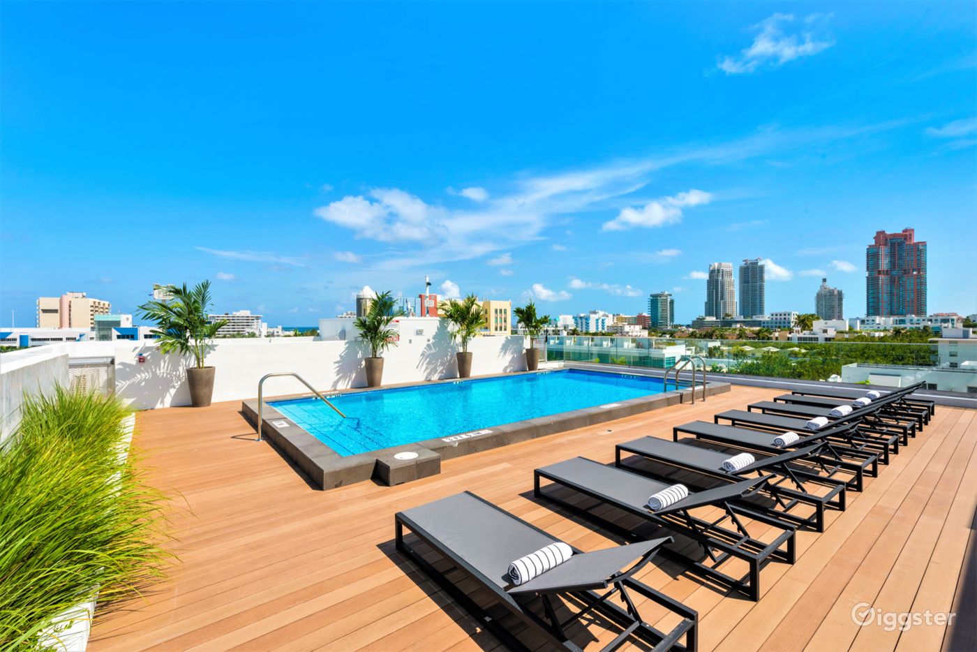 Rooftop Pool Deck with event space in Miami Beach Rent this location
