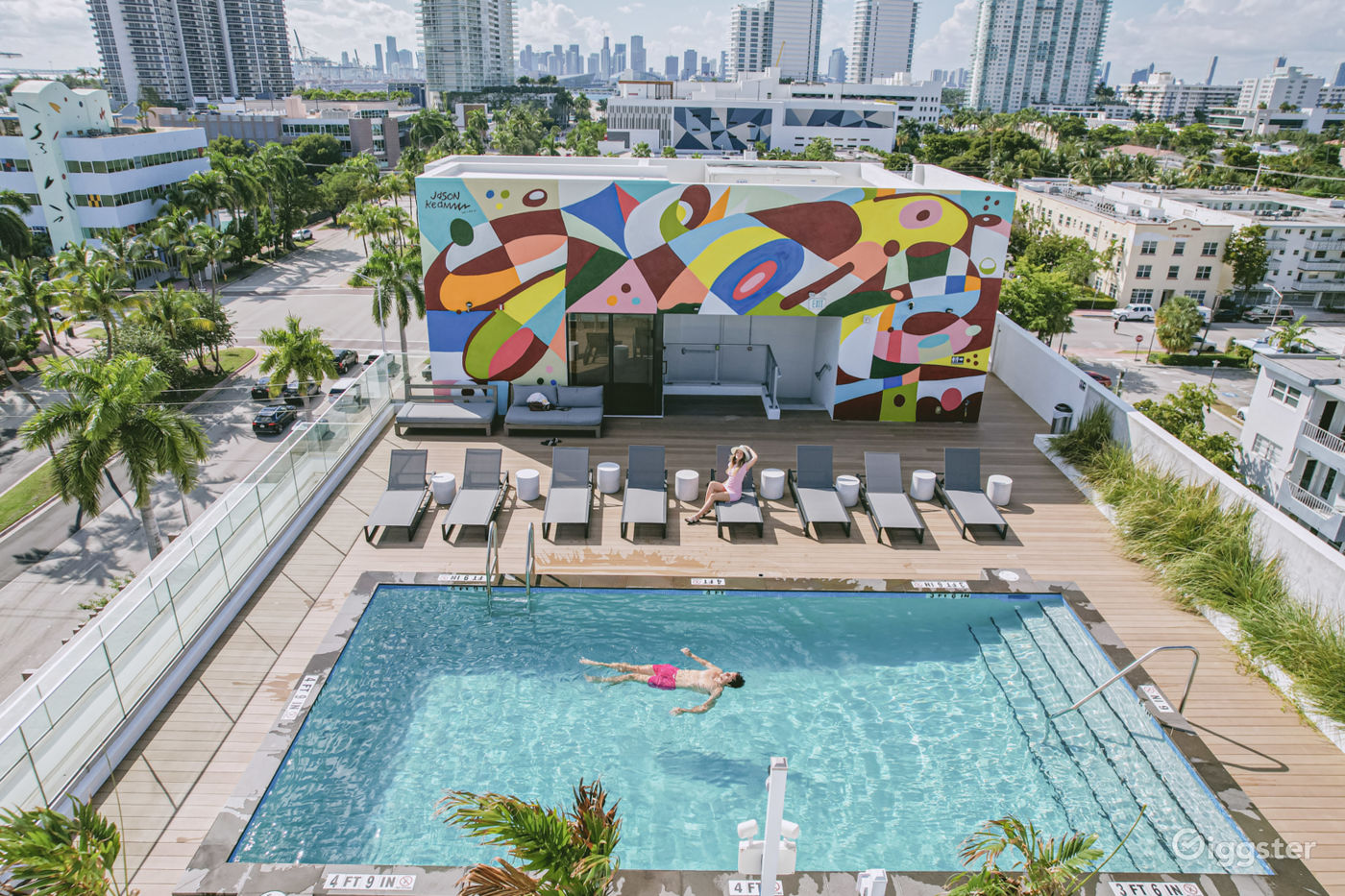 Rooftop Pool Deck with event space in Miami Beach Rent this location