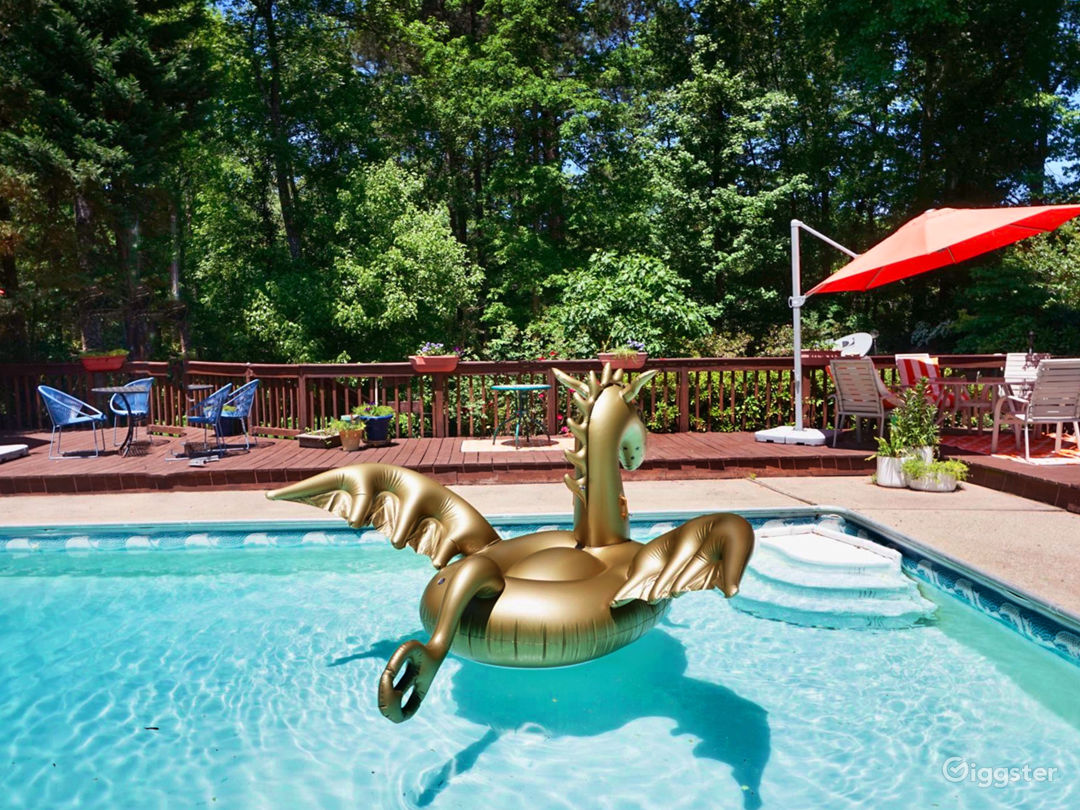 Family Home with Amazing Backyard Pool and Deck Atlanta Rental