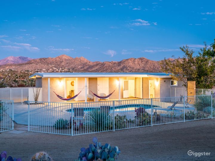 Cactus Moon > poolhouse > once carriage house > 3 bedrooms + shared bath, outdoor shower & salt water pool