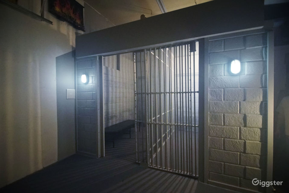 JAIL PRISON CELLS W/ BARS, PAYPHONE STANDING SET | Rent this location ...