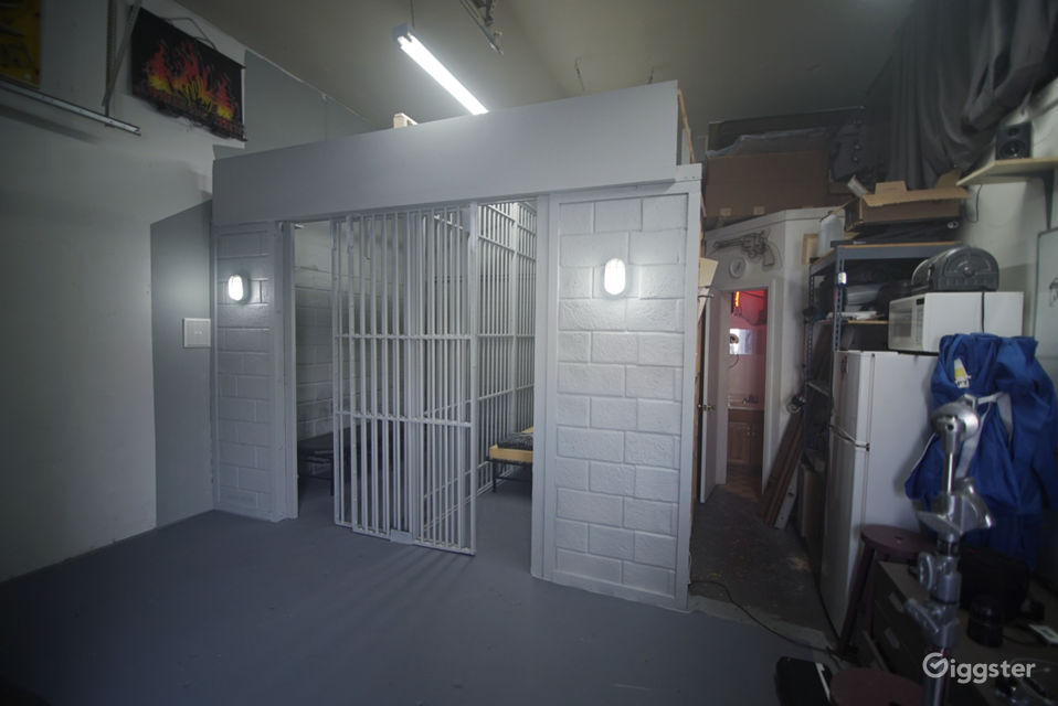 JAIL PRISON CELLS W/ BARS, PAYPHONE STANDING SET | Rent this location ...