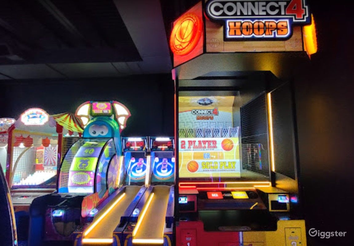 Bright and Exciting Arcade in Little Elm | Rent this location on Giggster