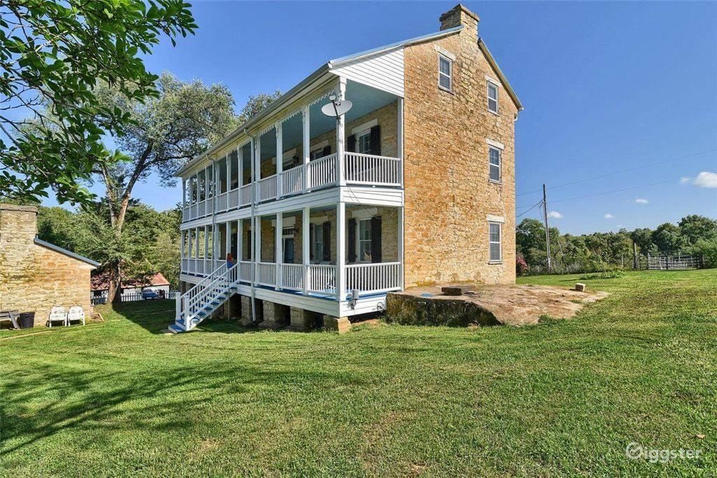 Stunning 1850's Stone House on the Bourbeuse River Rent this location