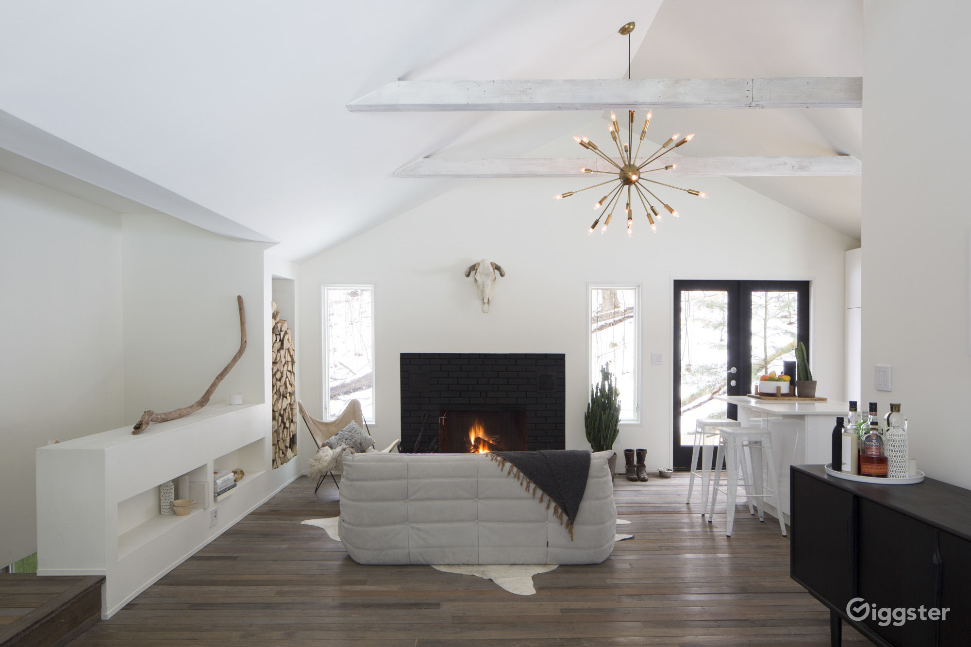 Image showcasing Scandinavian Warm Modern Mountain Cabin | Rent this location on Giggster