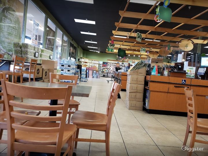 Spacious Health Food Store Perfect for Photoshoots and Productions in