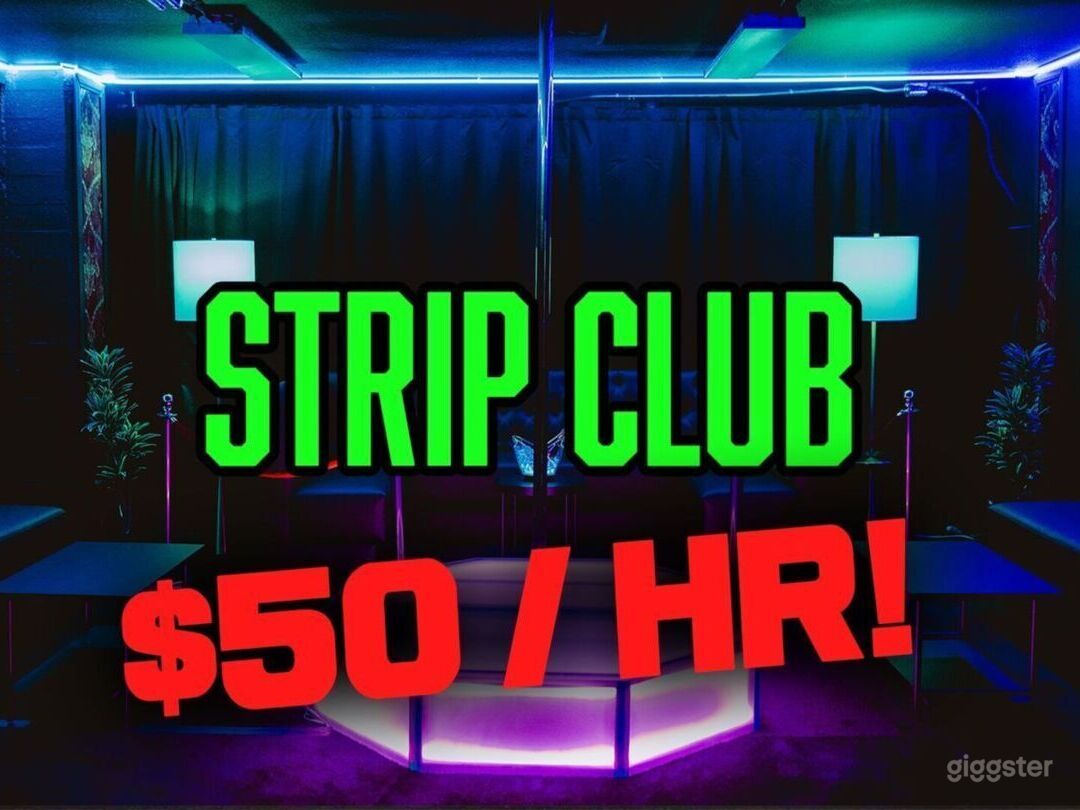VIP Section Club Lounge with Pole & Bar | Rent for Productions