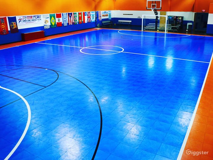 indoor soccer and basketball gym