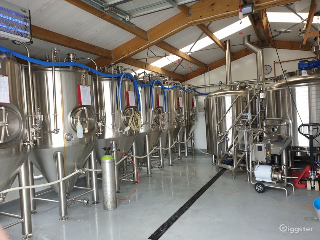 Inside the brewery