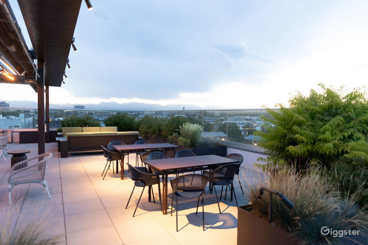 Image showcasing Stunning Rooftop Lounge w/ Views of the Rockies | Rent this location on ...
