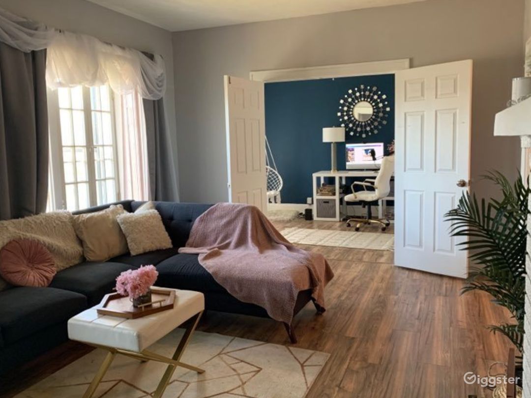 living room, furniture can be moved or removed as needed for your project