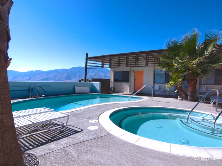 Pool deck, mountain view
