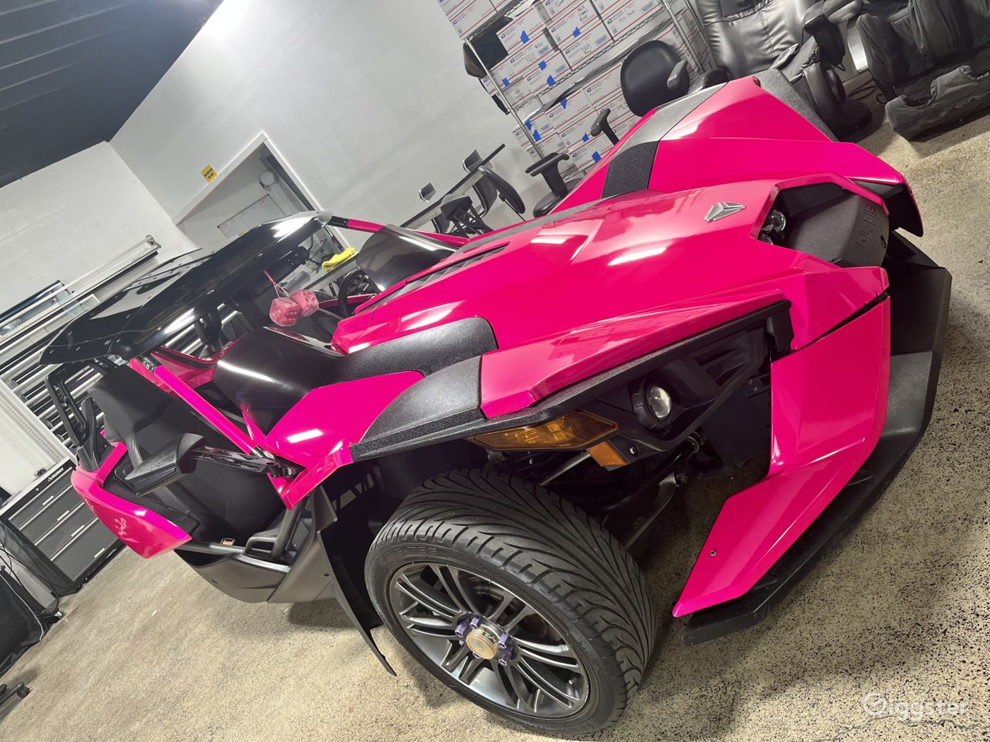 Pink Polaris Slingshot Rent this location on Giggster