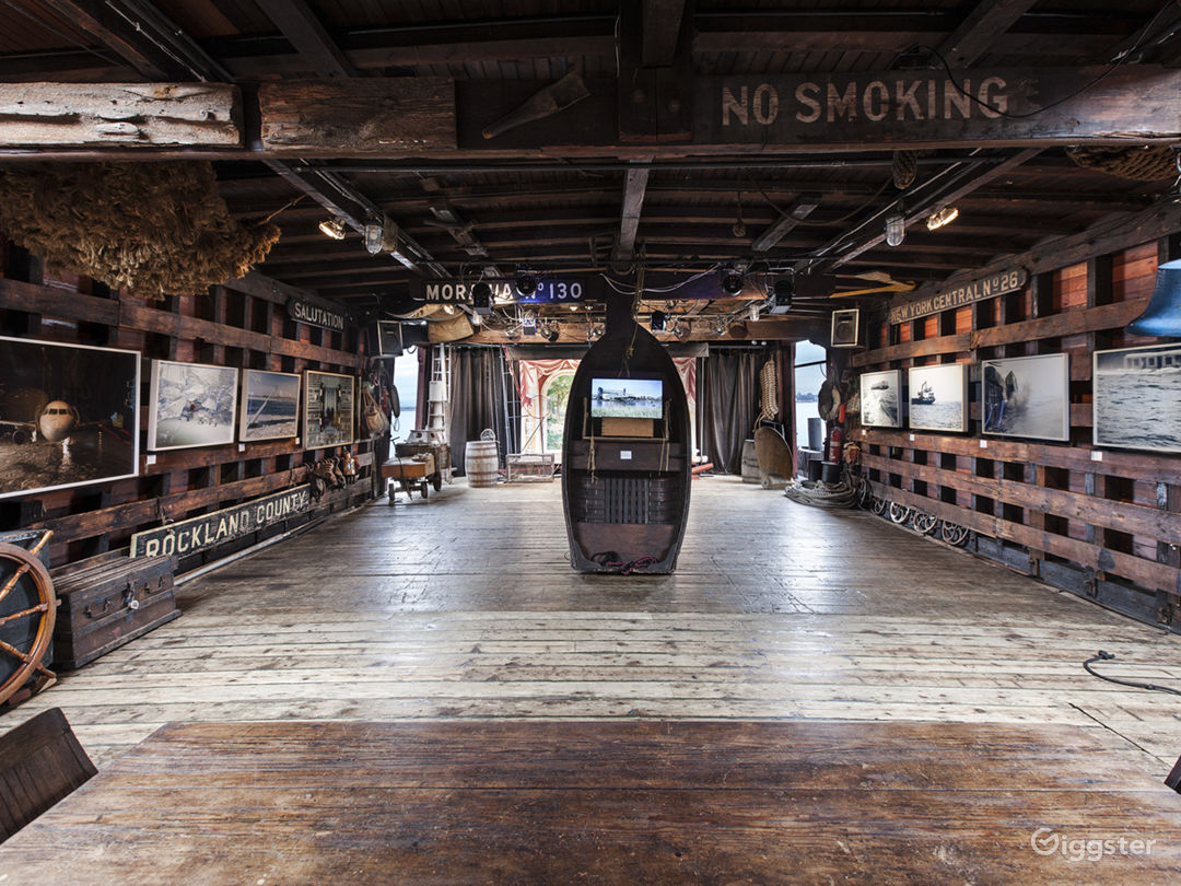 Interior of Waterfront Museum &amp; Showboat Barge. Red Hook, Brooklyn. 
