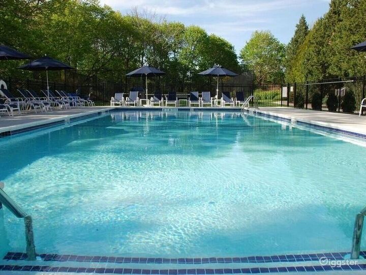 Splendid Pool site in historic Southampton Village Rent this location