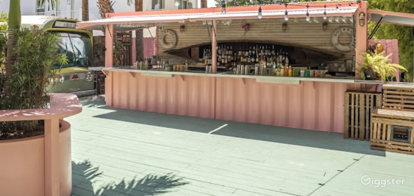 Sunny and Vivid Patio and Bar in Miami River Rent this location on