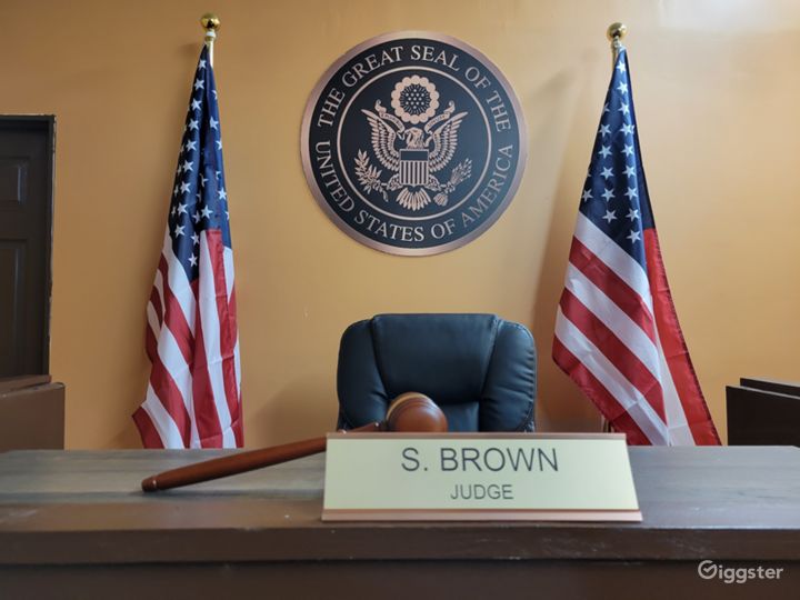 Film Studio Standing Courtroom Set Rent this location on Giggster