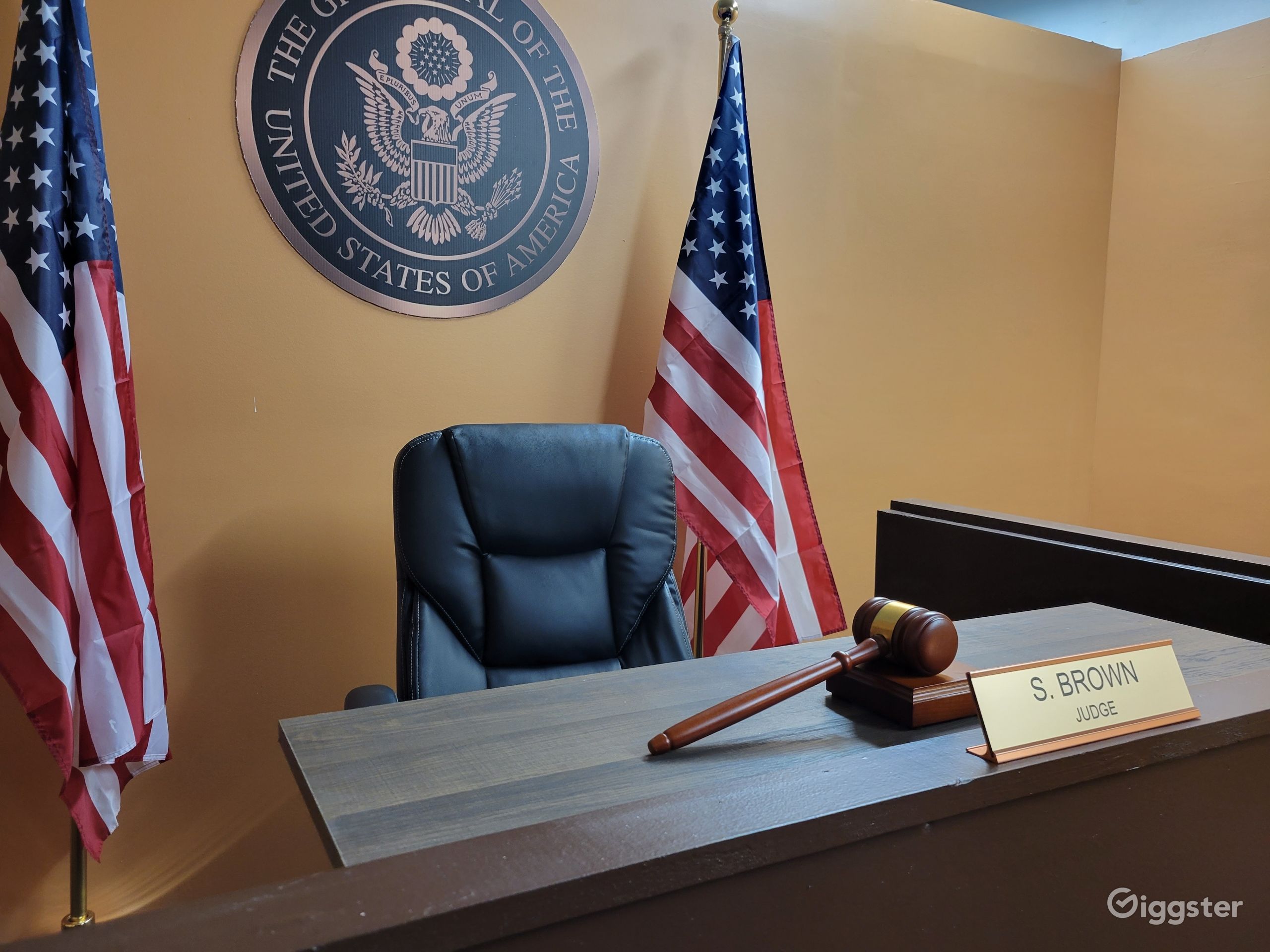 Film Studio Standing Courtroom Set Rent this location on Giggster
