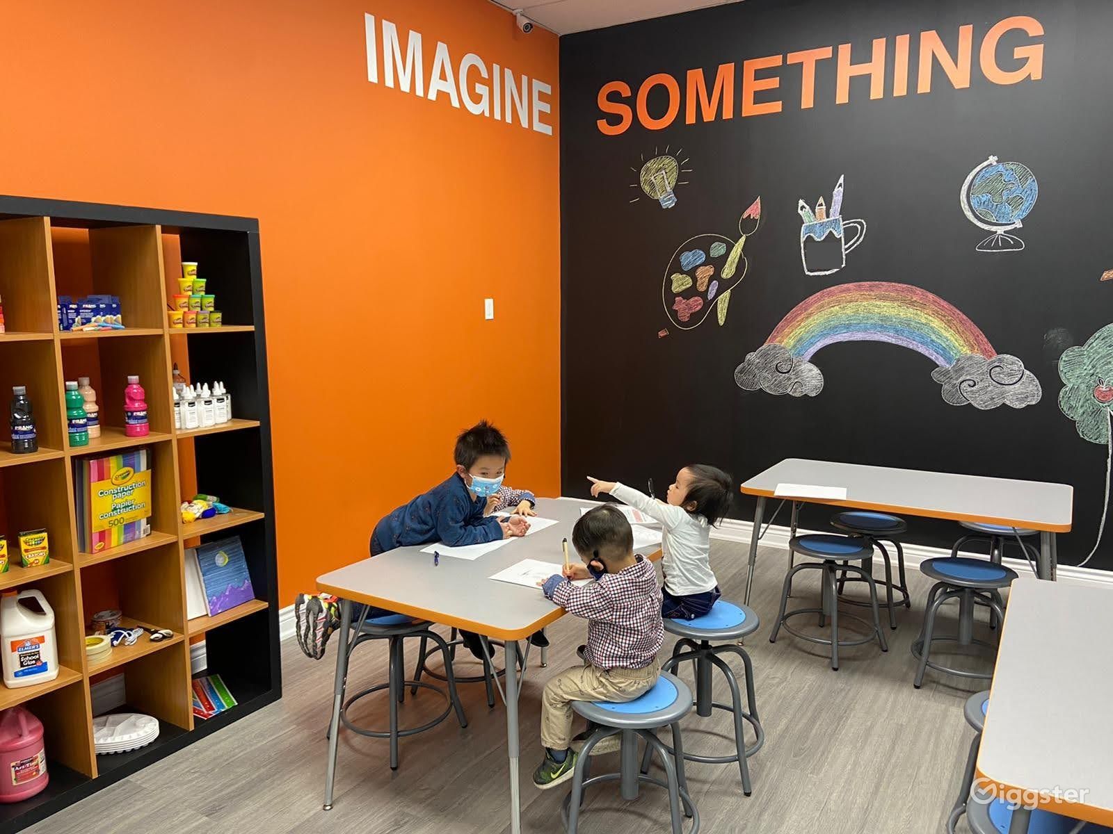 Colourful Event Space great for kids party! Rent this location on